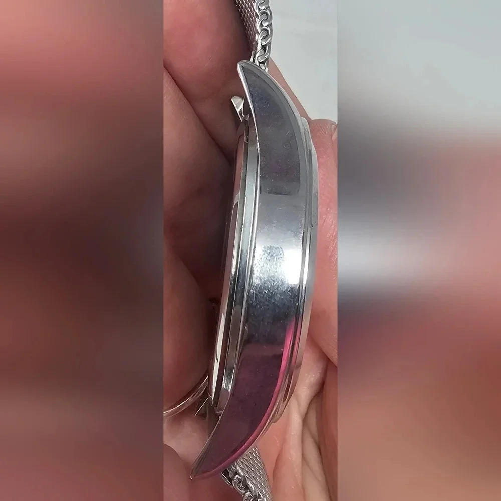 U.S. POLO ASSN. STAINLESS STEEL Silver Band White Dial Watch WORKS New Battery - Picture 8 of 13